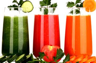 Vegetable juices for the first day of your Favorite diet