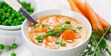 Puree soup for chronic pancreatitis