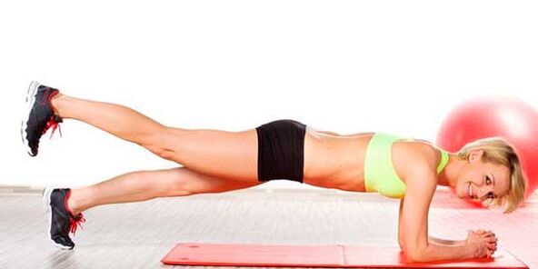 Exercise Plank for weight loss of the abdomen and sides